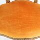 Orange ras ras velvet louis XV chair