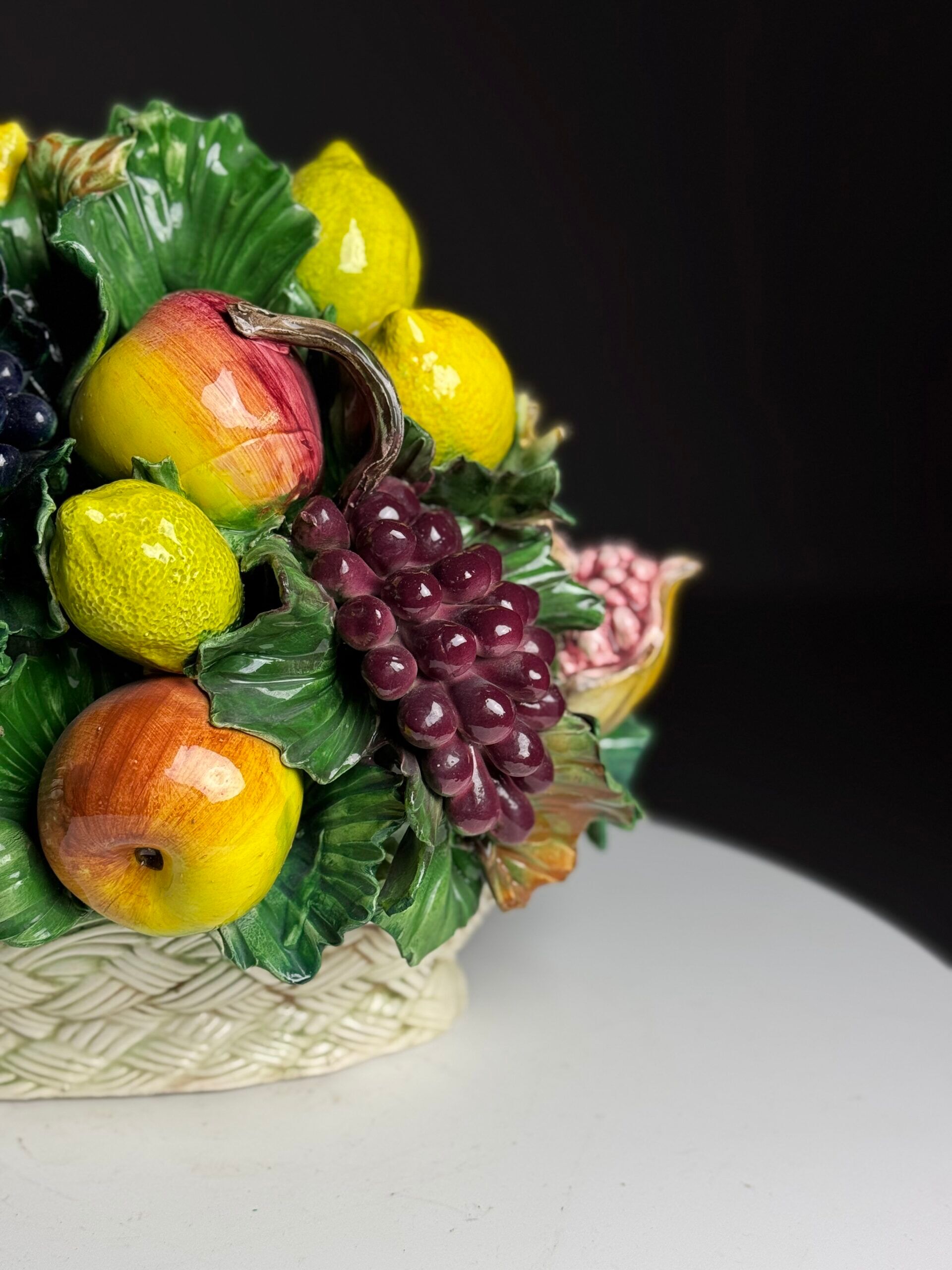 Majolica ceramic Italian fruit piece