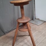 Wooden stool with screws