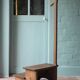 Wooden step stool for vintage library, stepladder, furniture for library, decor