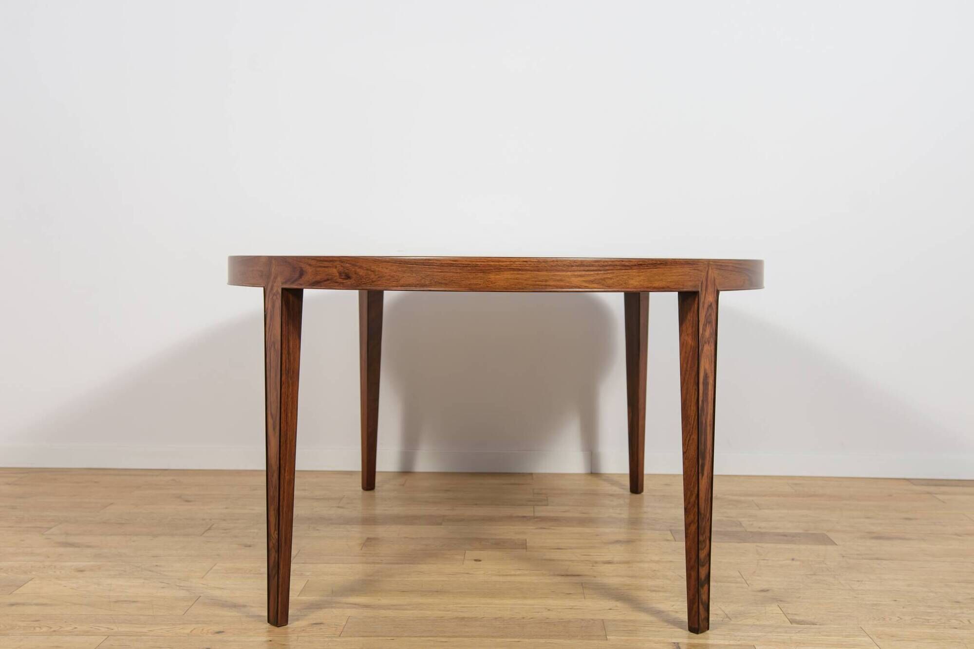 Mid-Century Round Rosewood Extending Dining Table by Severin Hansen for Haslev Møbelsnedkeri, Denmark, 1960s