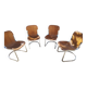 Lot de chaises cuir Ligne Roset Année 1976