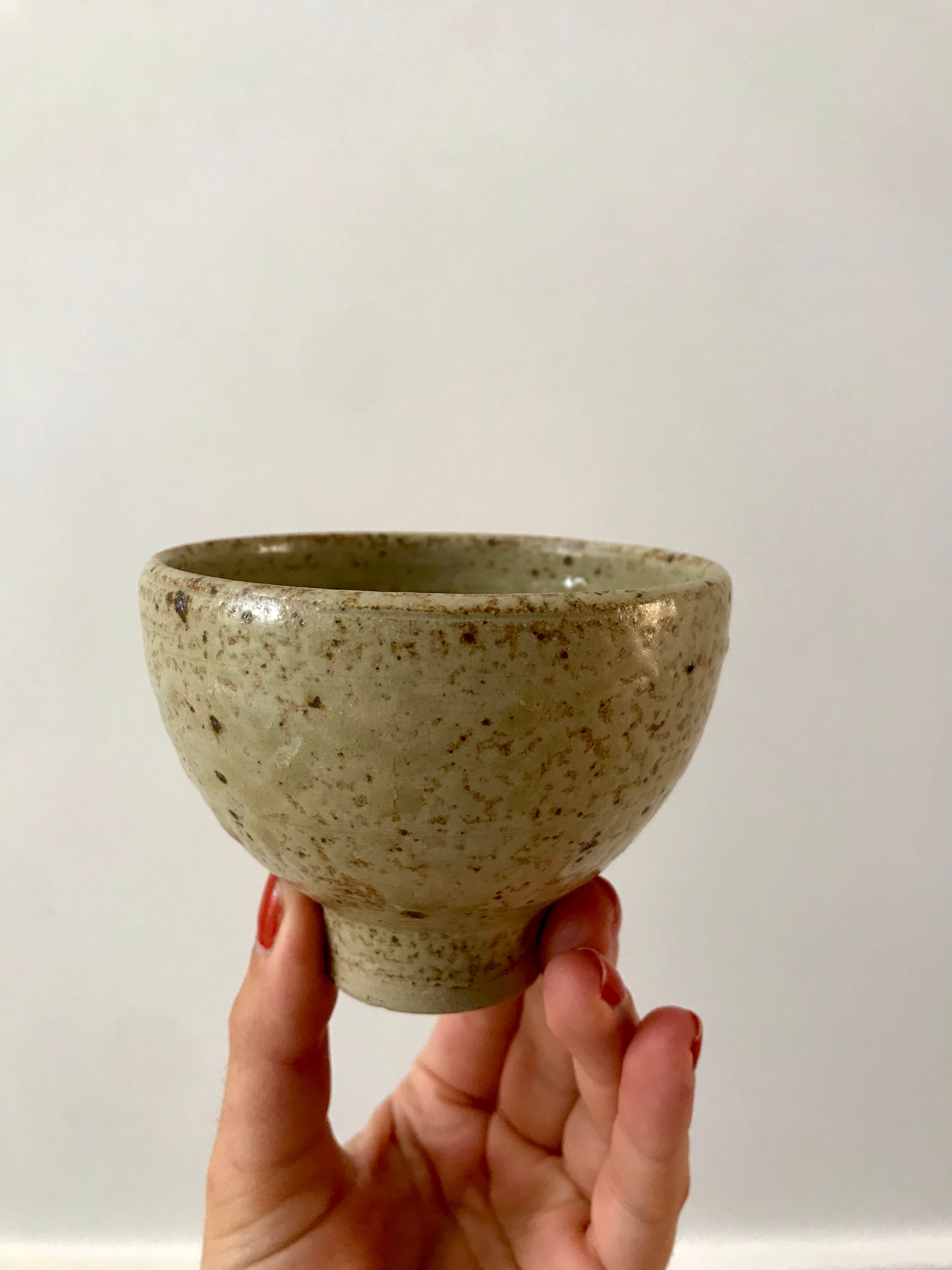 lot de 5 petits bols en céramique / grès émaillé / poterie artisanale années 70