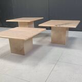 Vintage marble nesting tables or side tables, 1970s