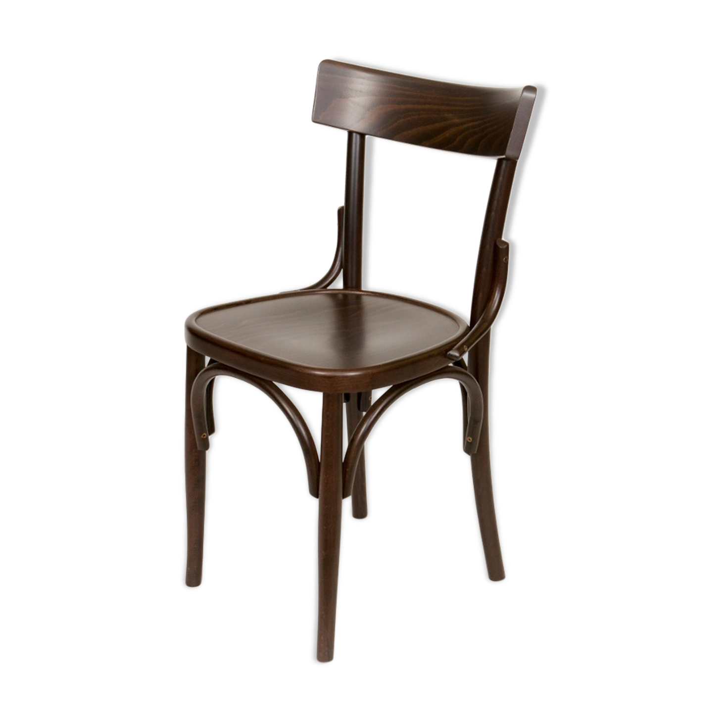Bistro chair milano archi seat wood stained walnut