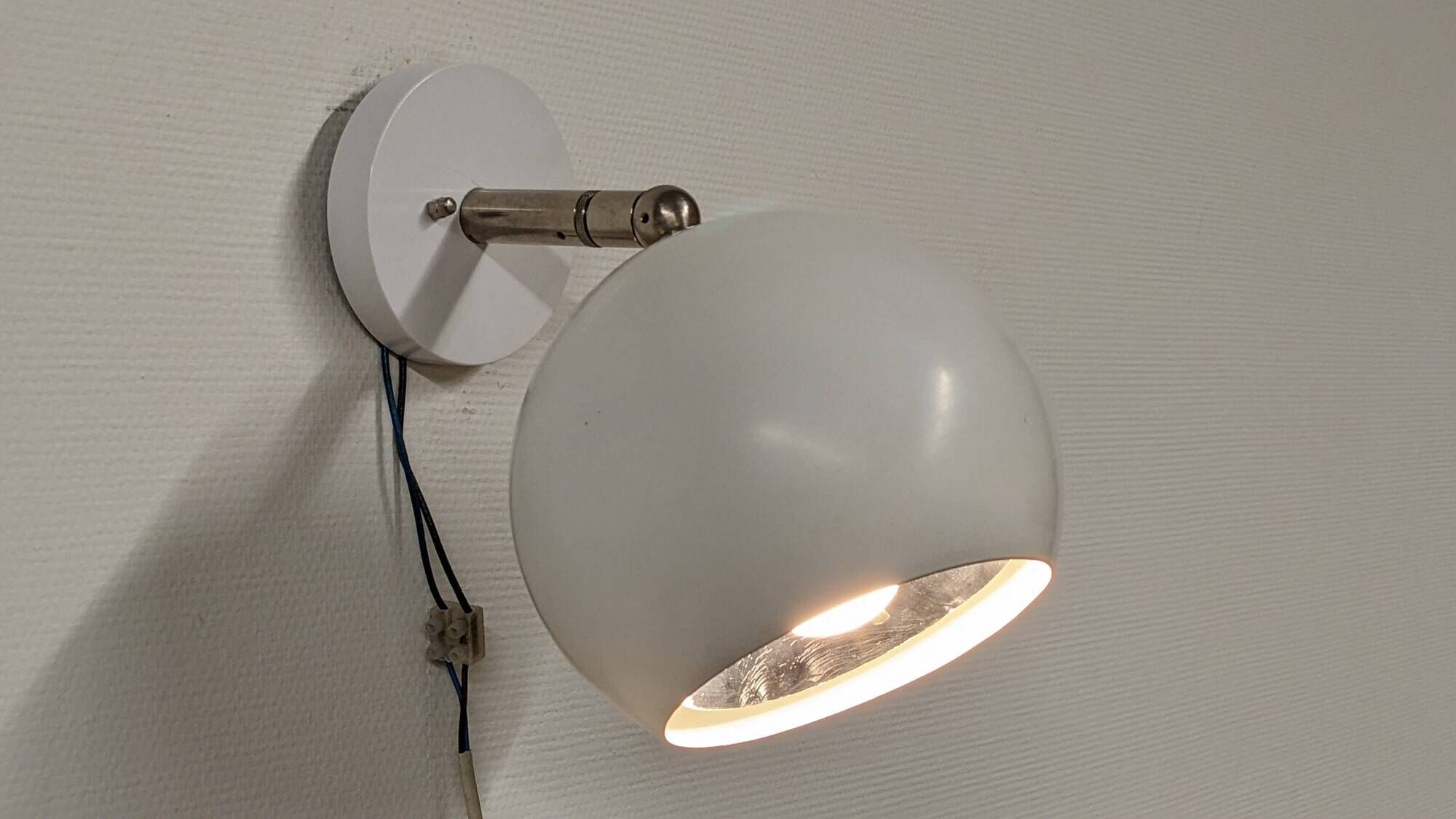 Pair of Eye Ball wall lights Space Age by Raak, Netherlands circa 1970.