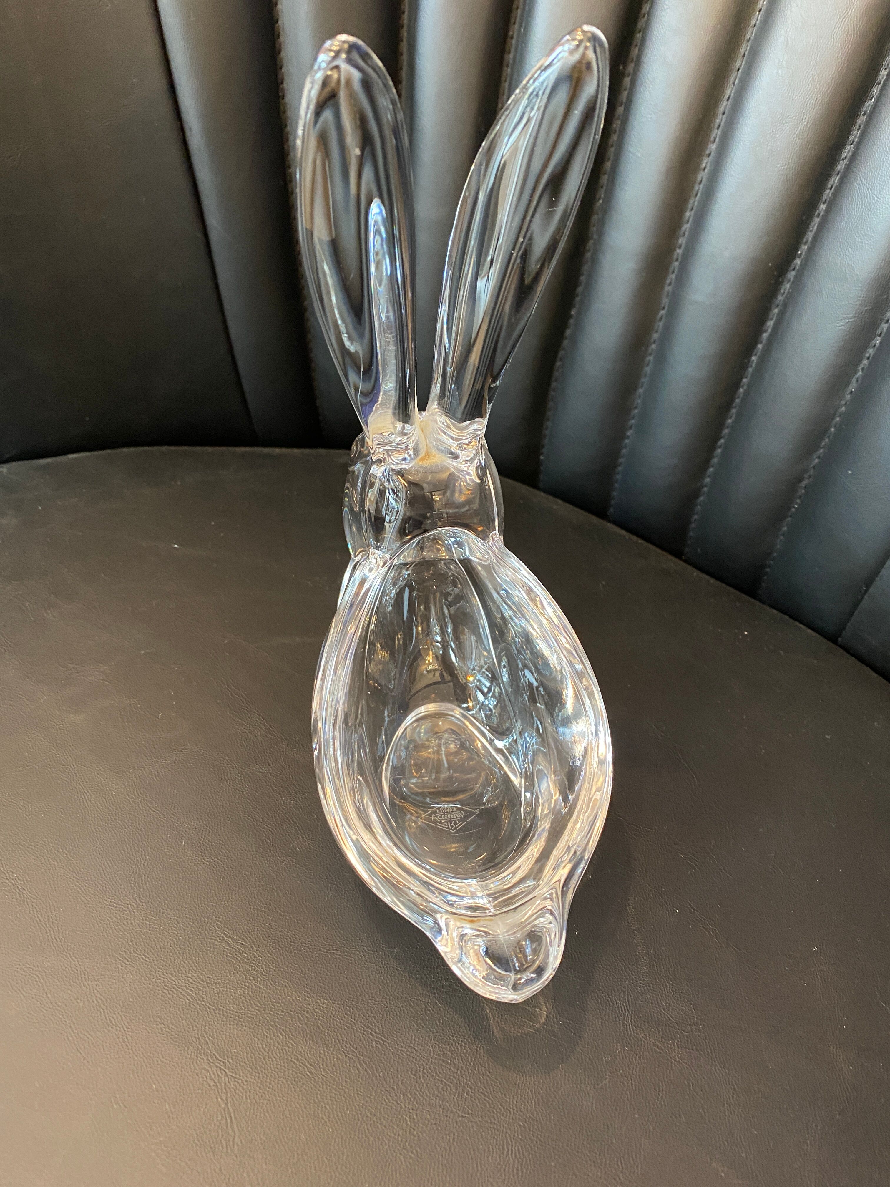 Glass rabbit cup Art Vannes france