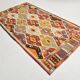 5x9 Geometric Style Vintage Kilim Rug,