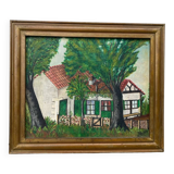 Country house landscape painting
