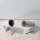 Pair of modernist wall lamps Lita model 0234 white Vintage.