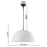 metallic white pendant hanging light, hanging lamp 14"
