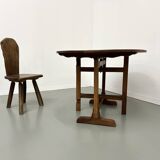 Antique winegrower's table in solid walnut