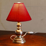 Lampe en métal argenté