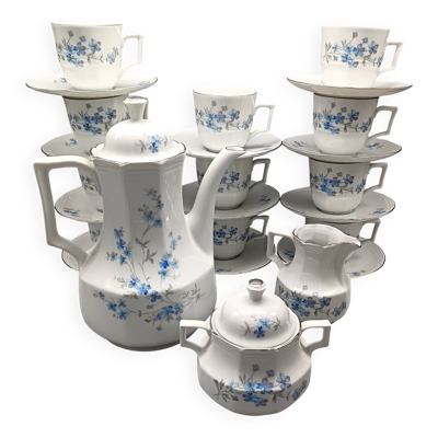 SERVICE à café porcelaine blanche Bareuther Waldassen Bavaria Germany