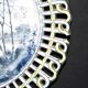 Painted collector's plate with openwork edge epinal by henri schmitt 1900