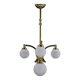 1930s Restored Brass Chandelier, Czechoslovakia