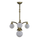 1930s Restored Brass Chandelier, Czechoslovakia