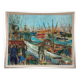 Swedish Oil on Canvas – “Port of Gothenburg” by Eric With
