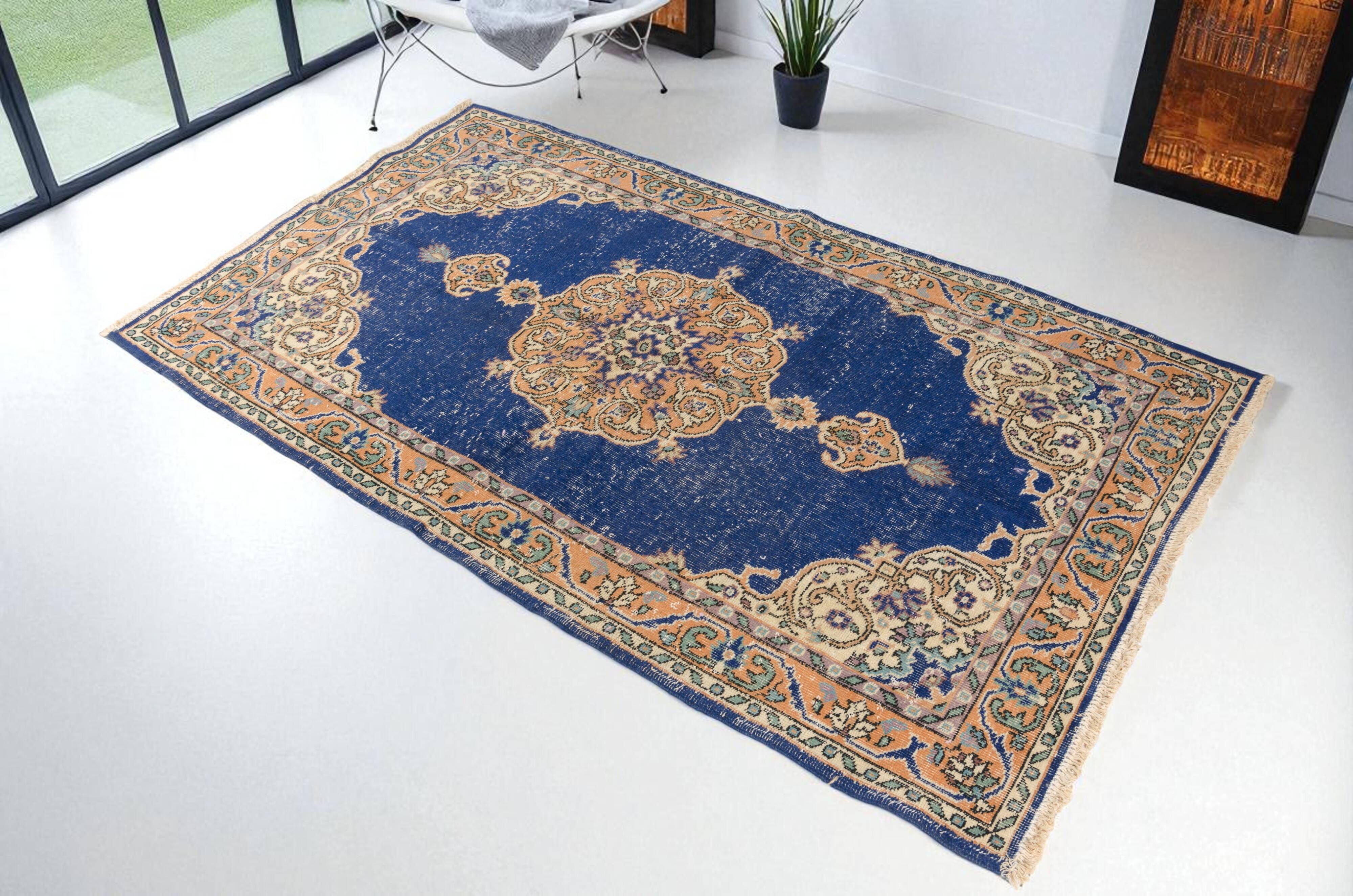 Vintage Turkish Floral Handmade Rug sku-v605