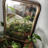 Former barber beveled mirror 23,5x16cm
