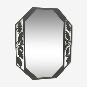 Black wrought iron mirror