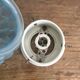 Art Deco glass and porcelain ball ceiling light