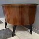 small kidney shaped cabinet with glass on top 1960s