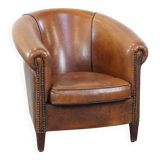 Sheep leather club armchair