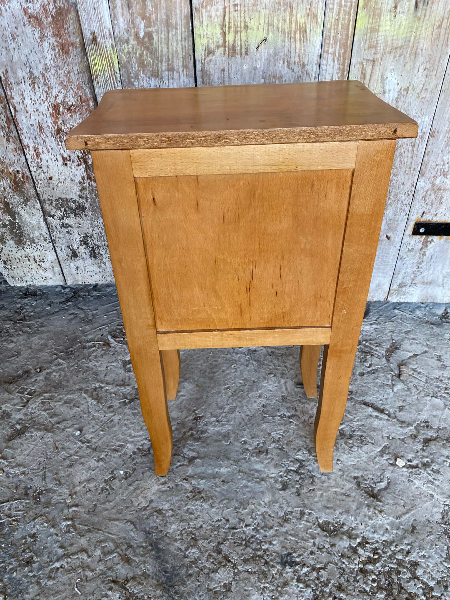 Antique Nightstand Light Wood Vintage Case