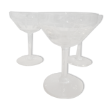 Series of 3 champagne glasses
