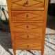 Louis XVI style ragpicker in marquetry and marble