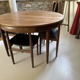 Danish table and chair by Hans Holsen distributed by Rem Rojle
