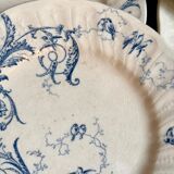 6 Gien ironstone dinner plates, "Rinceaux" service no. 2