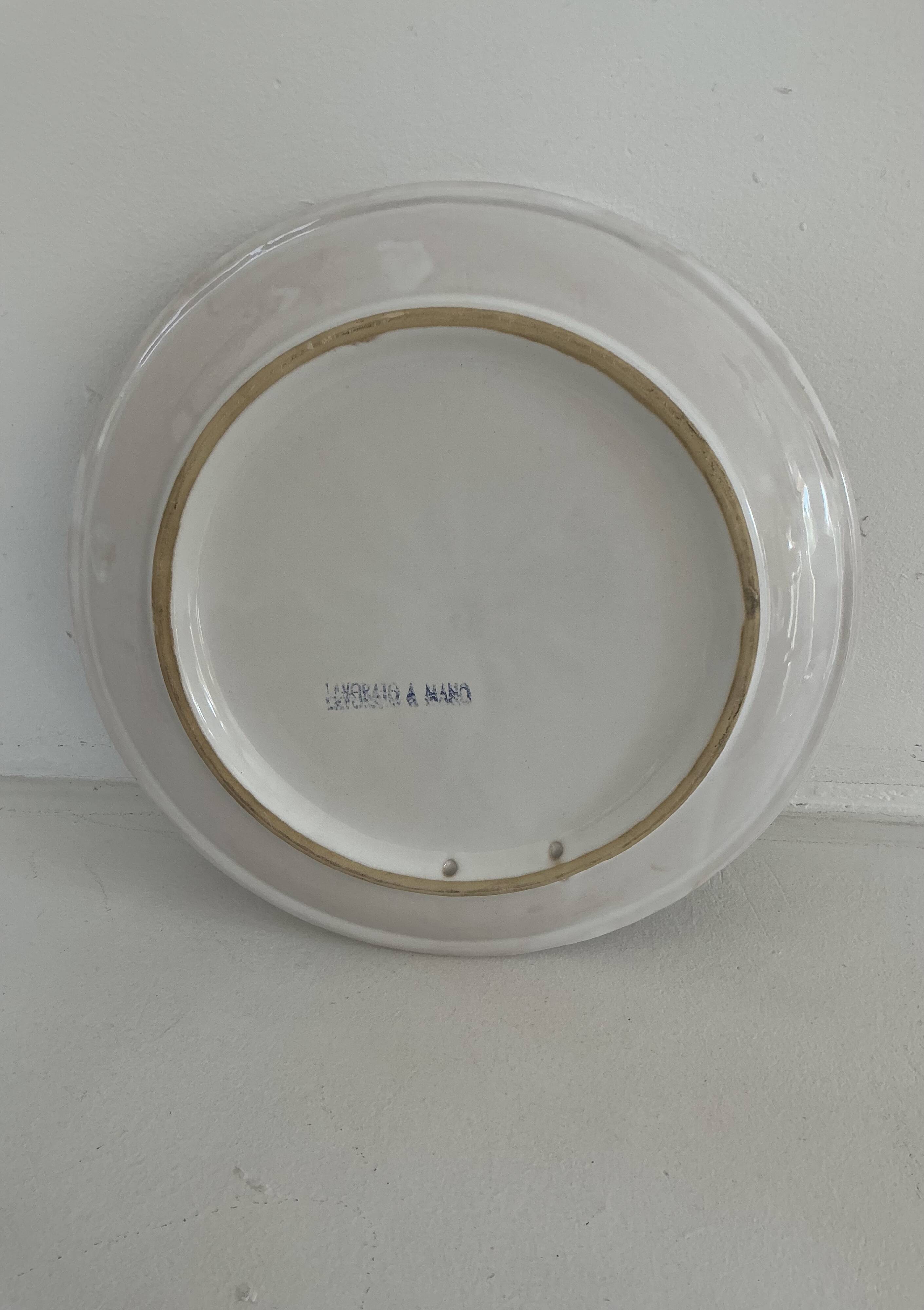 Decorative plate - Cerasarda le Pavonelle - vintage Italian
