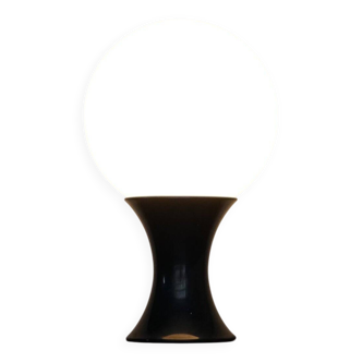 Grande lampe de table en forme de champignon en verre opalin blanc par Stilnovo, années 60