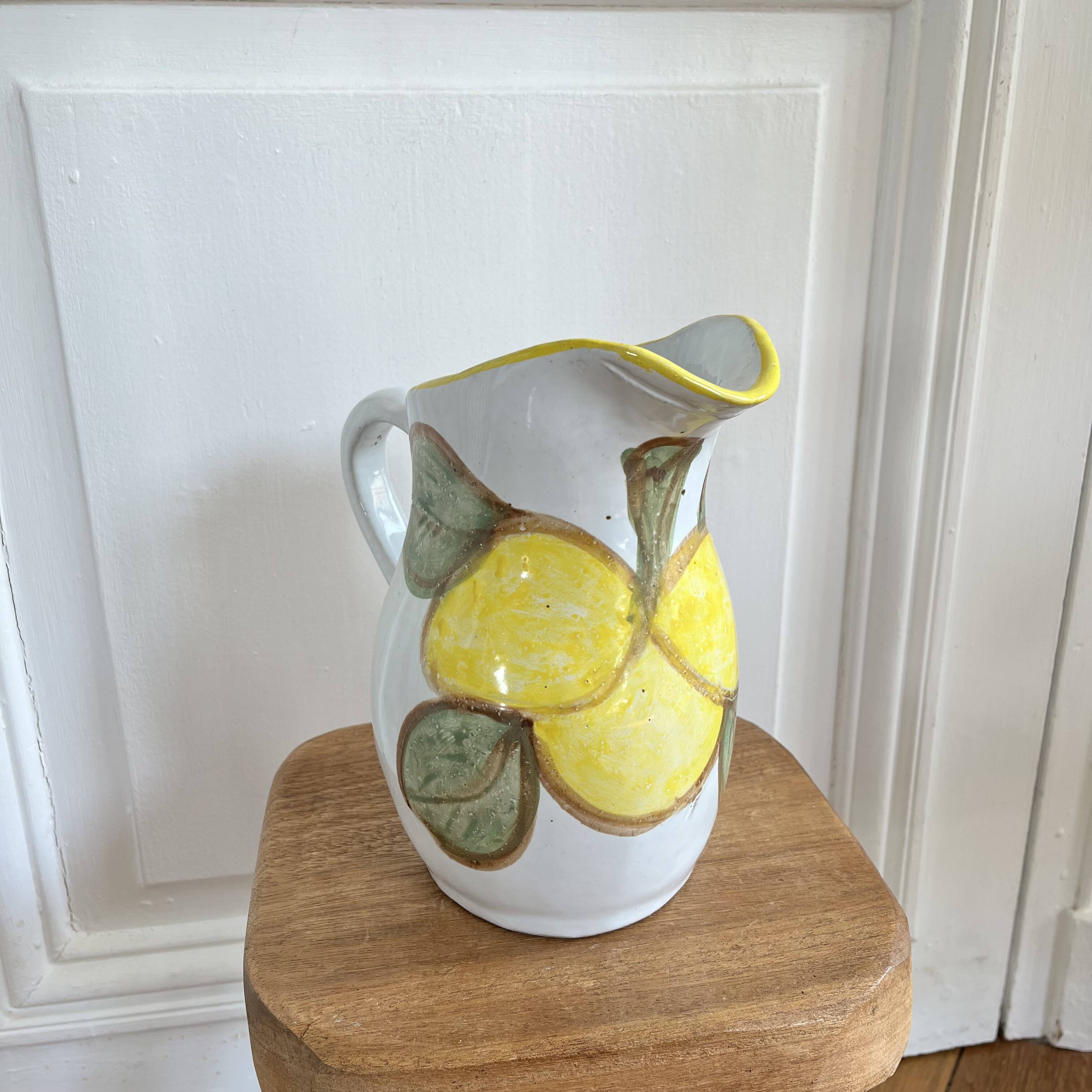 Ceramic lemon pitcher