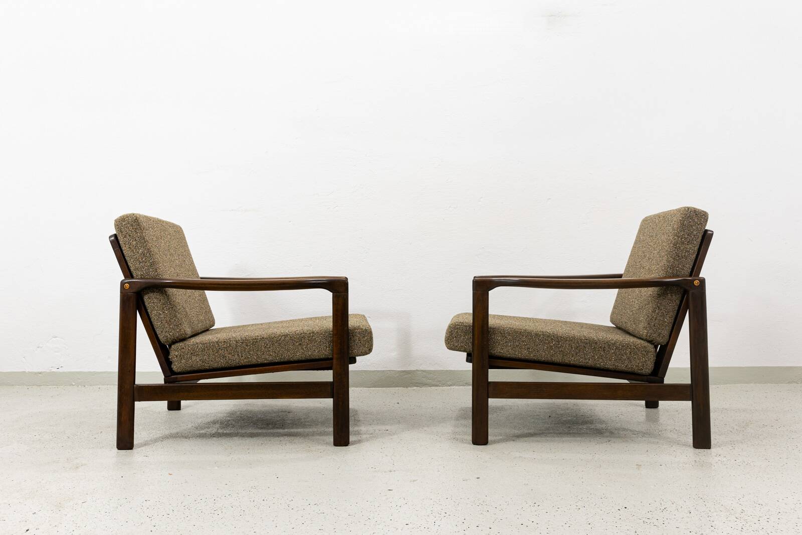 Mid Century Armchairs By Zenon Bączyk, 1960's, Set Of 2