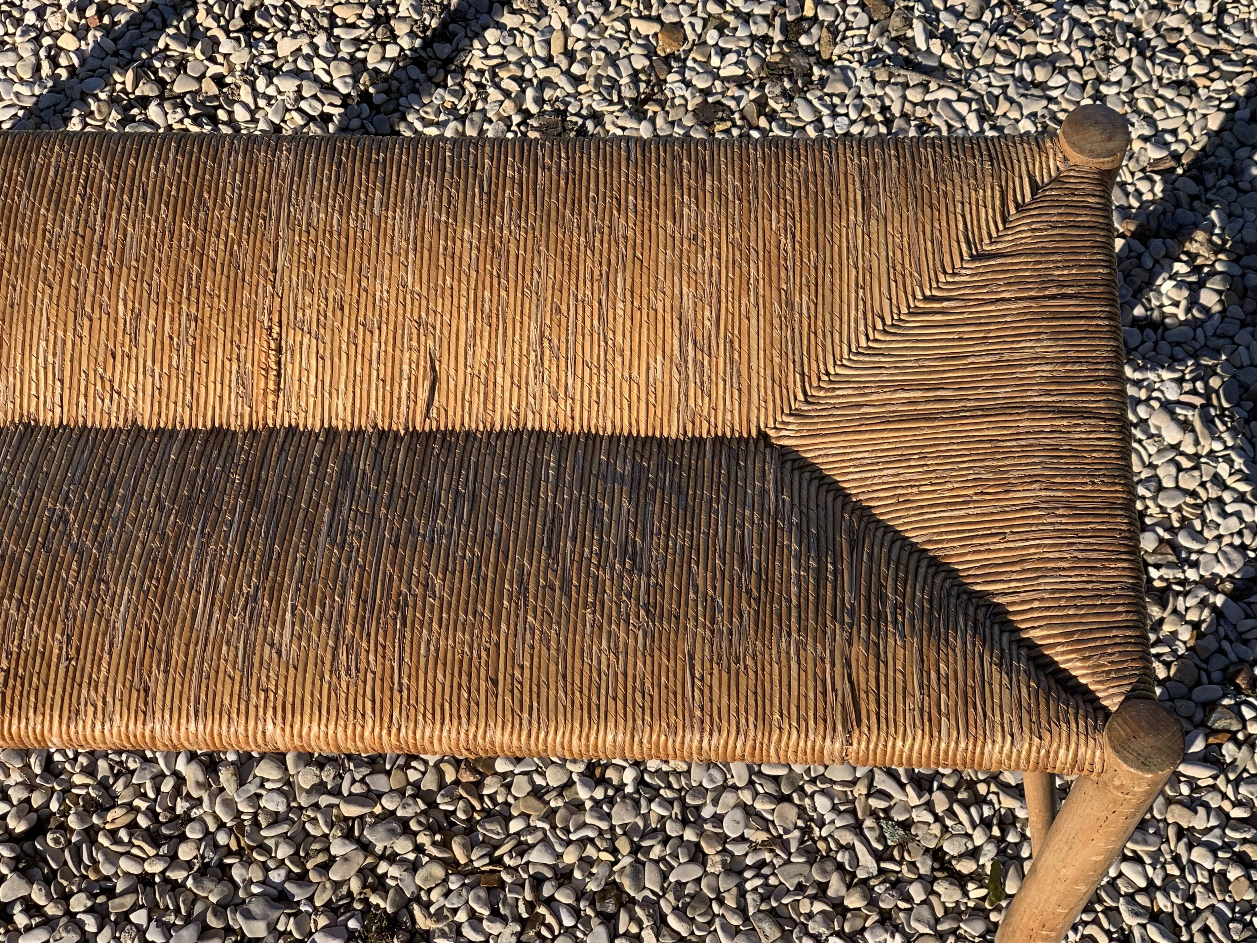 Wooden mulched bench, 3 seats, 50s