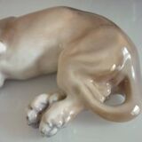 Sleeping dog sculpture, setter, pointer, Royal Copenhagen porcelain