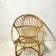 Adult basket armchair in vintage wicker rattan 1960s