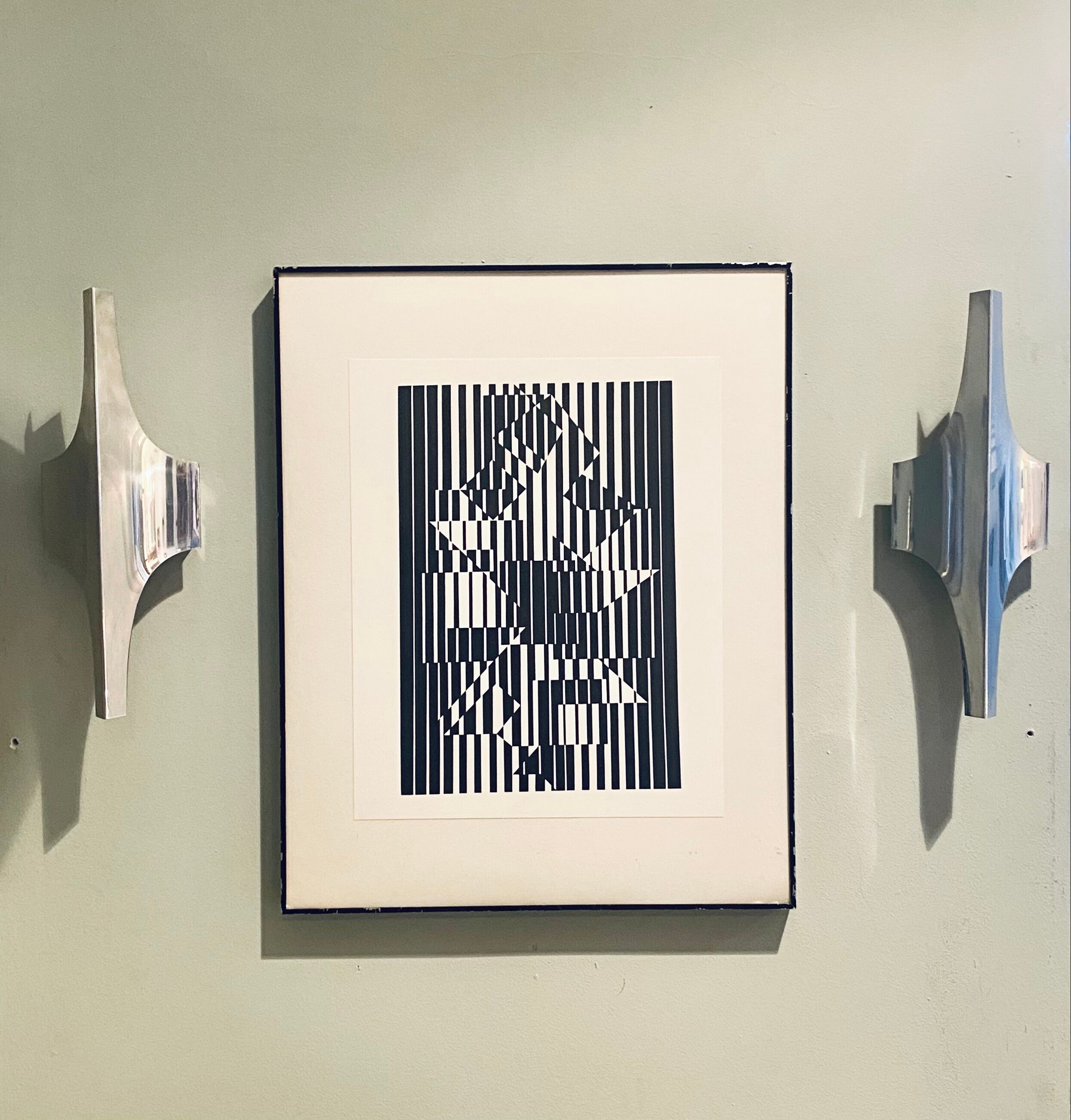 Applique Doria vintage chromée, des année 60