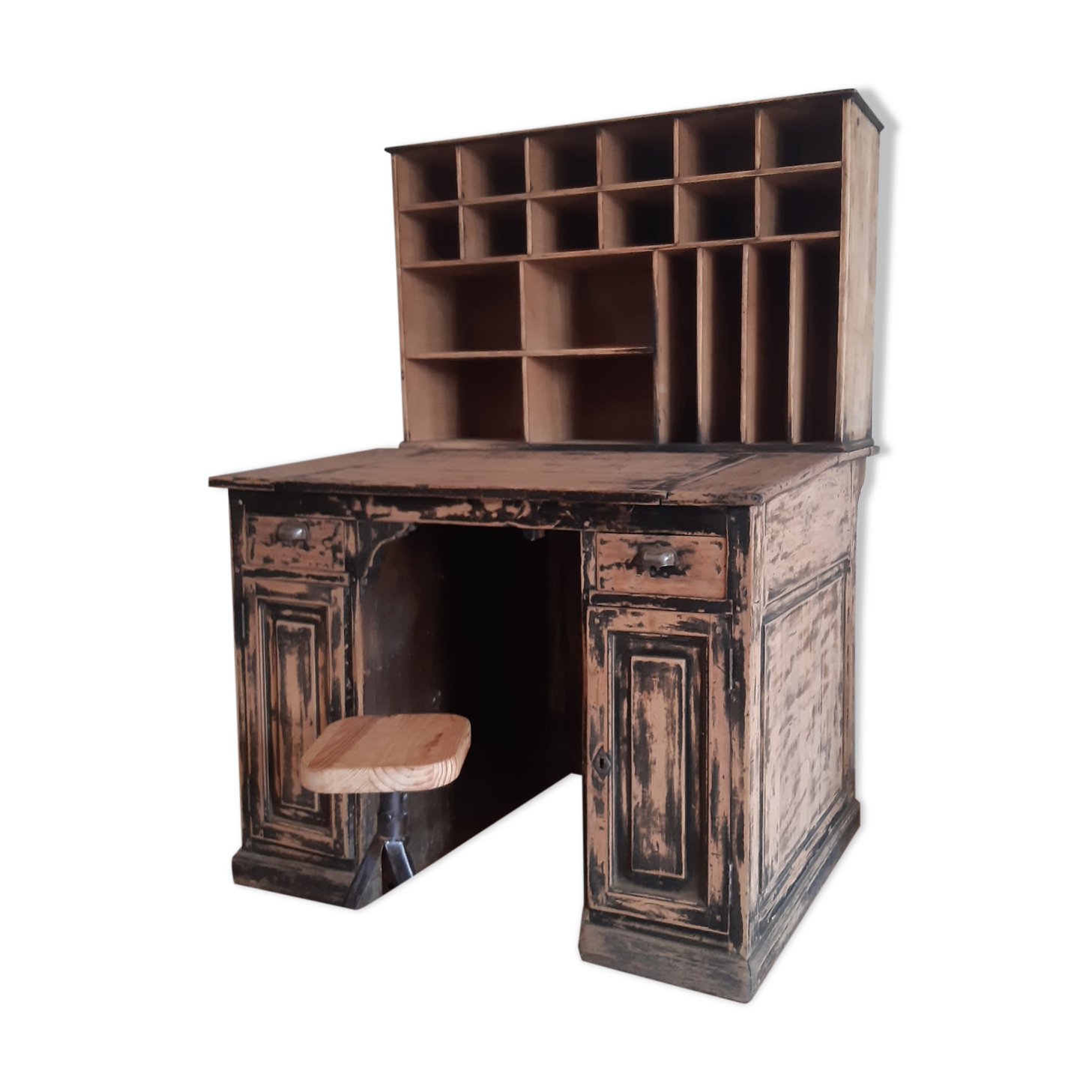 Bureau tri postal en bois