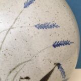 Ceramic wall plant holder with unknown signature floral patterns