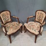 Pair of Louis XV style canriolet
