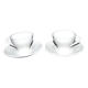 Lot 2 tasses moulée en faïence Opaque de Sarreguemines