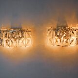 Pair of Kinkeldey sconces, cut crystals, Germany, 1970