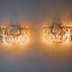 Pair of Kinkeldey sconces, cut crystals, Germany, 1970