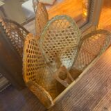 Wicker wall lamp