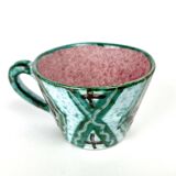 Rare Tasse & Sous-Tasse Signée Humbert Pittari Vallauris Vintage