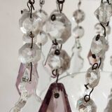 Lámpara de techo de cristales. Francia, 1950s.